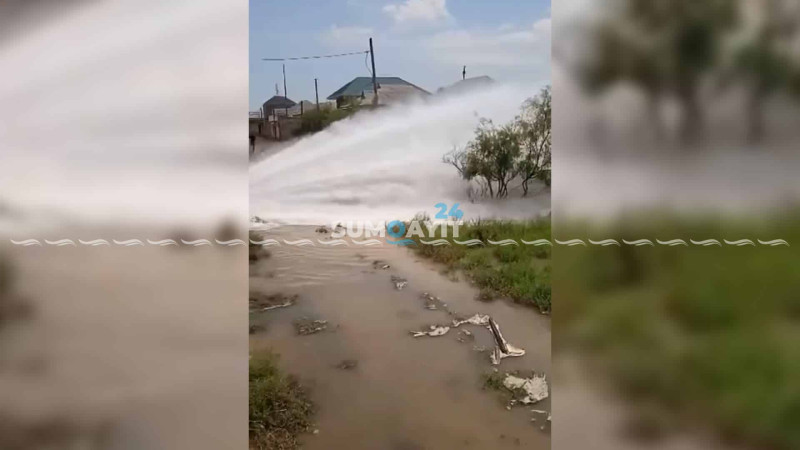 “Stansiya Sumqayıt”ı su basıb