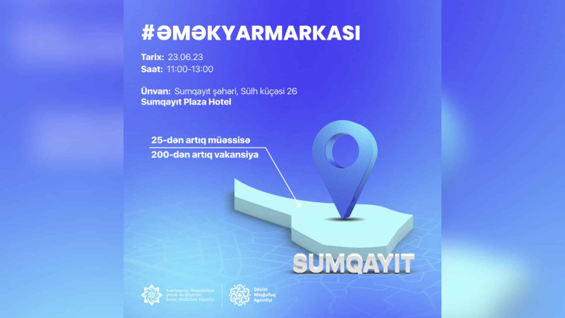 Sumqayıt Plaza Hoteldə əmək yarmarkası təşkil olunacaq