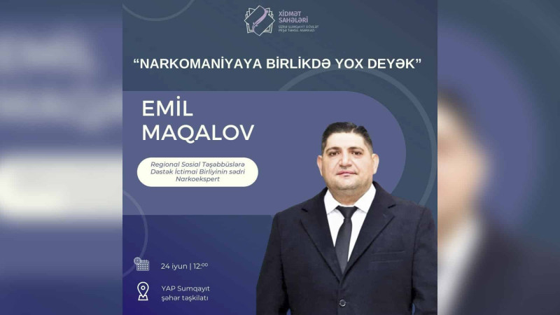 Narkoekspert Emil Maqalov seminar keçirəcək