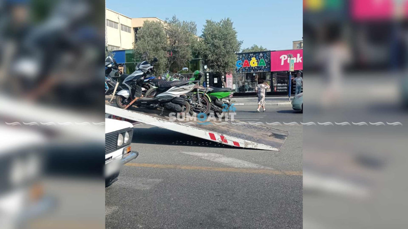 Sumqayıtda moped sürücülərinə qarşı reyd