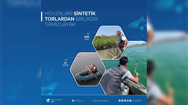 Sumqayıt akvatoriyasında sintetik torlar təmizlənib