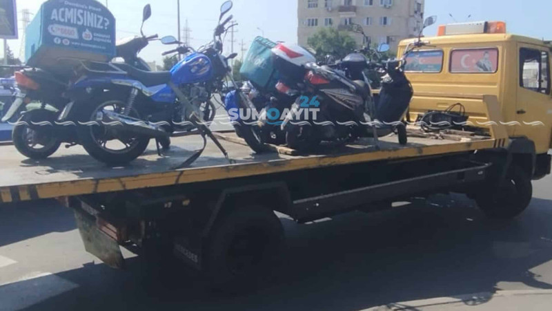 Sumqayıtda sənədsiz mopedlər müsadirə olunur