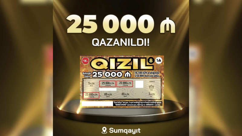 Həmşəhərlimiz lotereyada 25 min udub