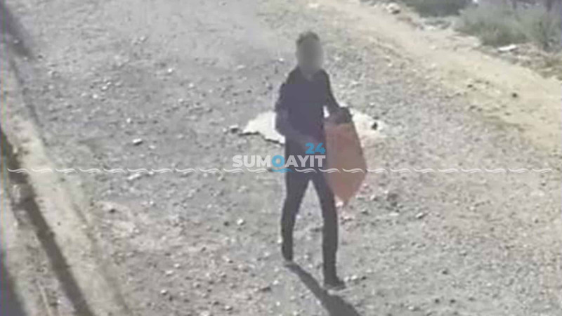 Həyət evindən oğurluq edən şəxs kameraya düşüb