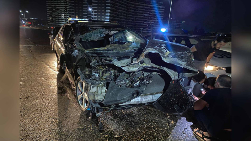 Sürət həddini aşan xanım sürücü qəza törədib