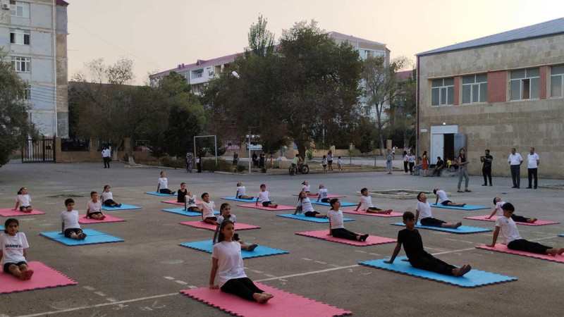 9-cu mikrorayonda gimnastika üzrə idman tədbiri təşkil olunub