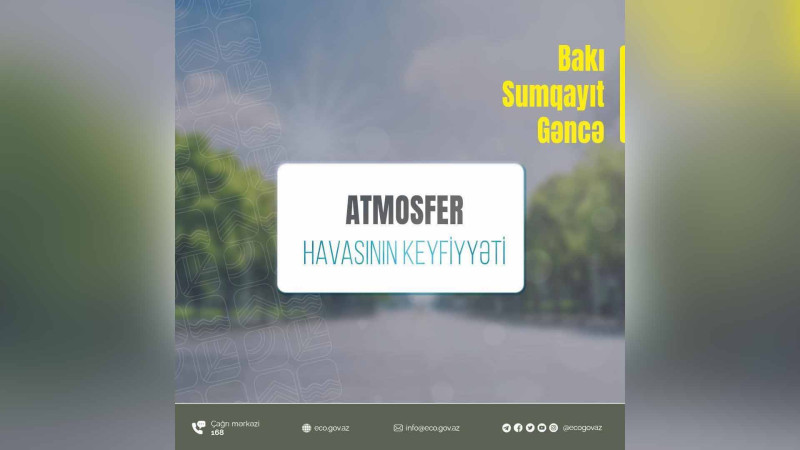 Sumqayıtda atmosfer havasının keyfiyyəti məlum olub