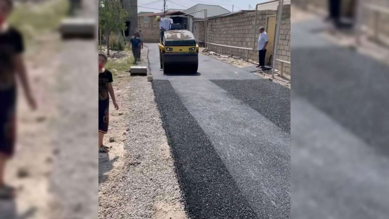Şəhidlərin adını daşıyan küçələr asfaltlanıb