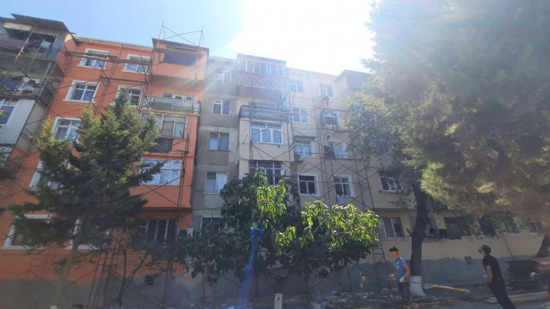 Sumqayıtda binaların fasadları yenilənir