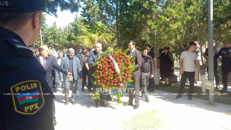 Sumqayıtda şəhidimizin dəfn mərasimi keçirilib
