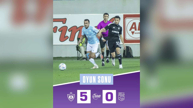 “Sumqayıt” klubu “Qarabağ”dan 5 cavabsız qol buraxıb