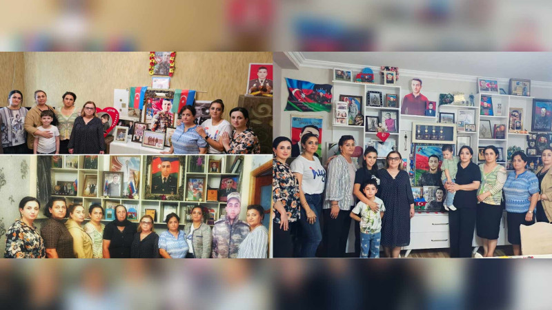 Səhiyyə işçiləri Vətən müharibəsi şəhidlərinin ailəsini ziyarət ediblər