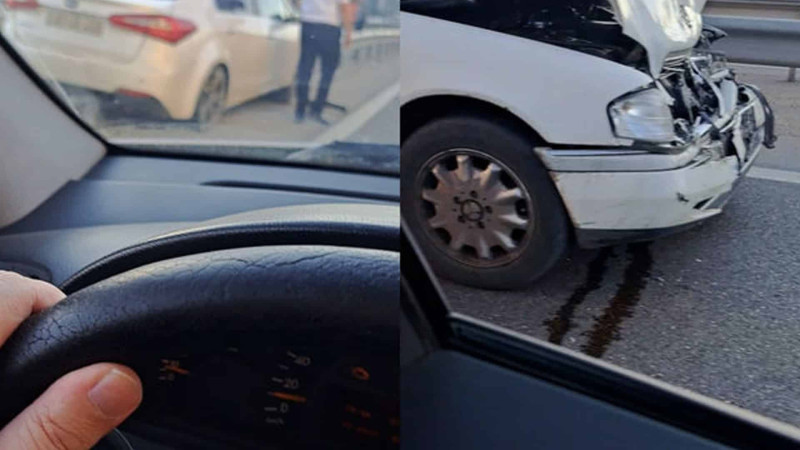 Bakı-Sumqayıt yolunda avtomobil arakəsməyə çarpılıb