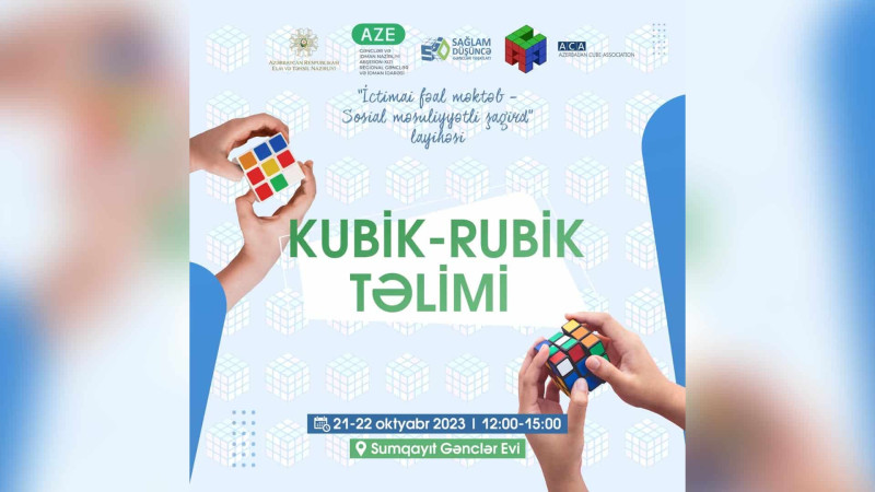 Məktəblilər arasında “kubik-rubik” yarışı təşkil olunacaq