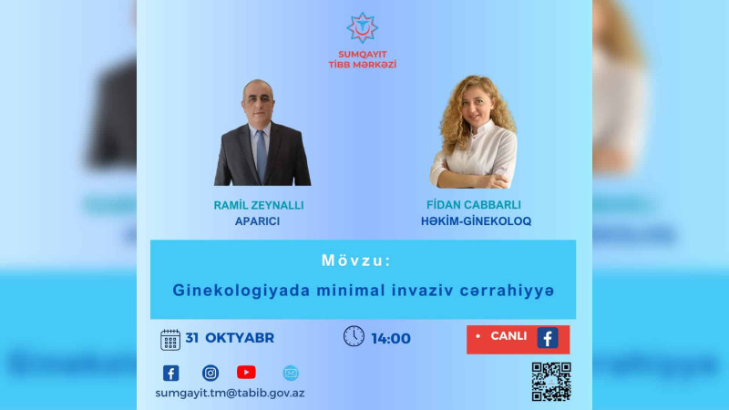 Həkim-ginekoloq canlı efirdə sakinlərin suallarını cavablandıracaq