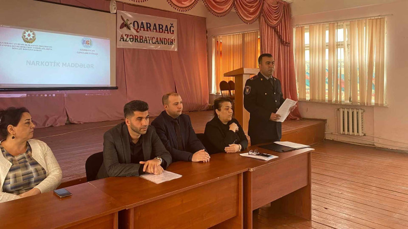 Məktəblilərə narkomaniyanın fəsadlarından danışılıb