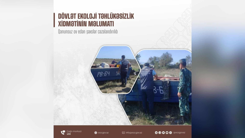 Qanunsuz ov edən Sumqayıt sakini cəzalandırılıb