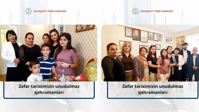 Tibb işçiləri şəhid Rahib Babayevin övladının doğum gününü təbrik ediblər
