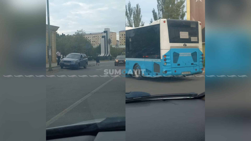 7 nömrəli marşrut qəzaya uğrayıb