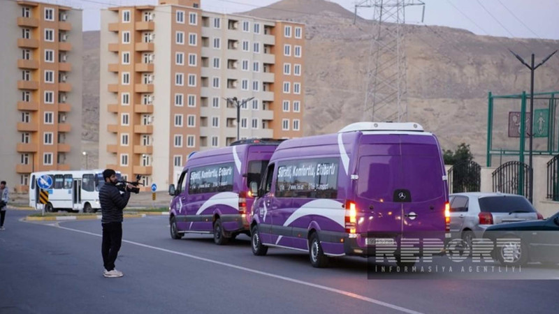Sumqayıtdan bir neçə ailə Laçına yola salınıb