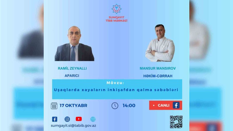 Uşaq cərrahı canlı yayımın qonağı olacaq