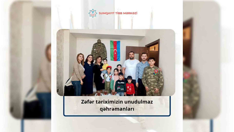 Sumqayıt tibb işçiləri qazi və şəhid ailələrini diqqətsiz qoymayıblar