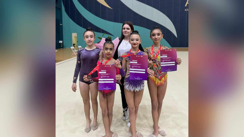 Sumqayıt gimnastları 3 medal qazanıblar
