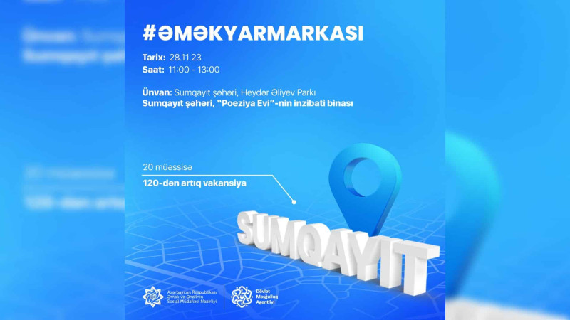 Əmək yarmarkasında 120-dən çox vakant yer təqdim ediləcək