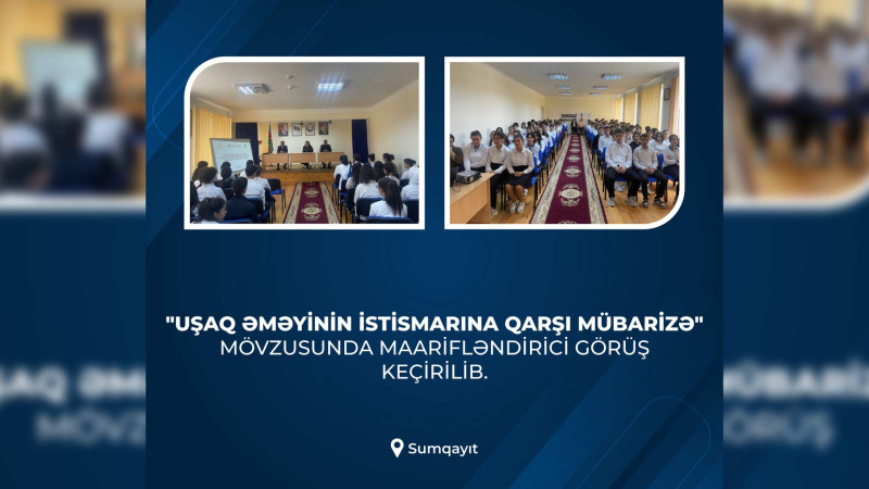 Uşaq Hüquqları Aylığı çərçivəsində məktəblilərlə görüş təşkil olunub
