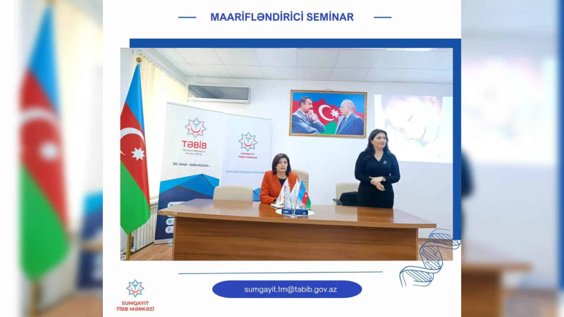 Perinatal Mərkəzin həkimi seminarda çıxış edib