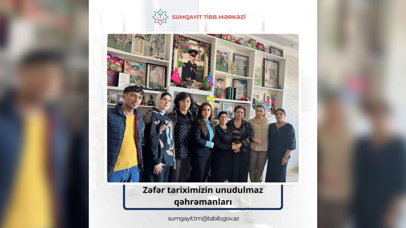 Tibb işçiləri şəhid Ülvi Məhərrəmovun ailəsinə baş çəkiblər