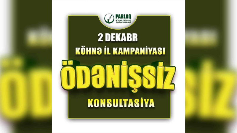 Nitq və psixoloji inkişaf mərkəzində pulsuz konsultasiya olacaq