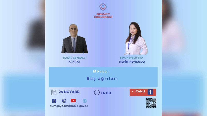 Həkim-nevroloq canlı yayımda sakinlərin suallarını cavablandıracaq