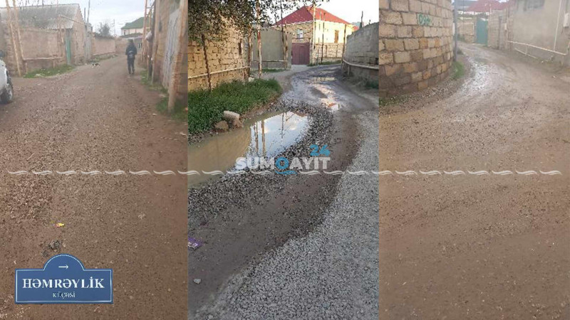 Həmrəylik küçəsi vədə baxmayaraq, hələ də təmirsizdir