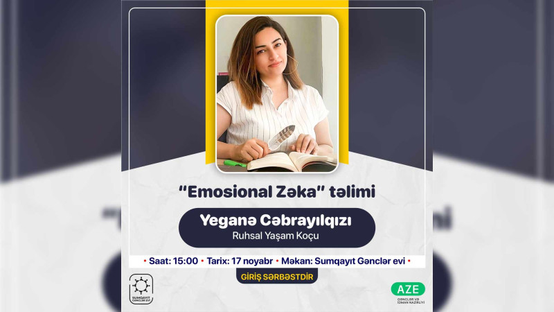 Sumqayıt Gənclər Evində maarifləndirici təlim təşkil olunacaq