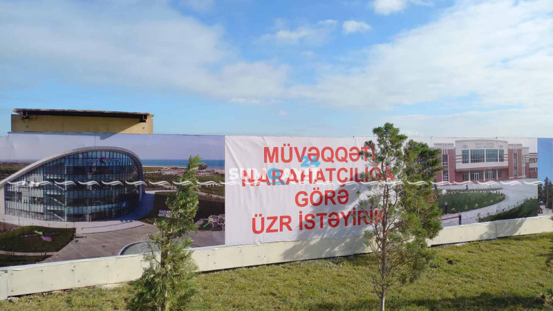 Sumqayıt bulvarında əyləncə mərkəzi tikilir