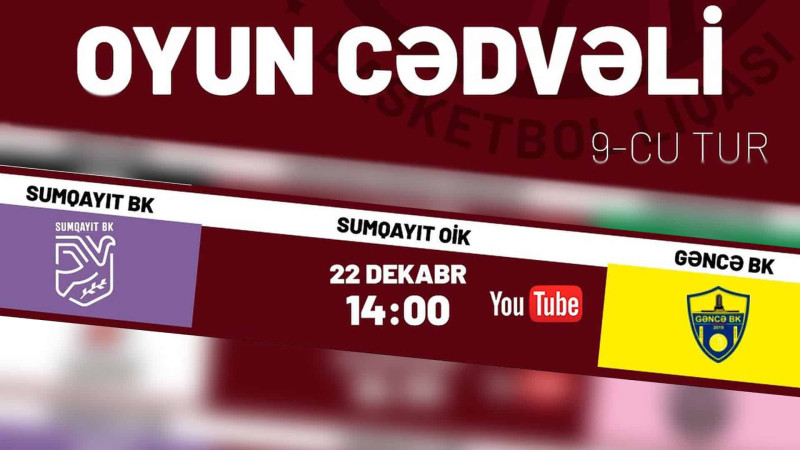 “Sumqayıt” basketbolçuları “Gəncə” ilə üzləşəcəklər