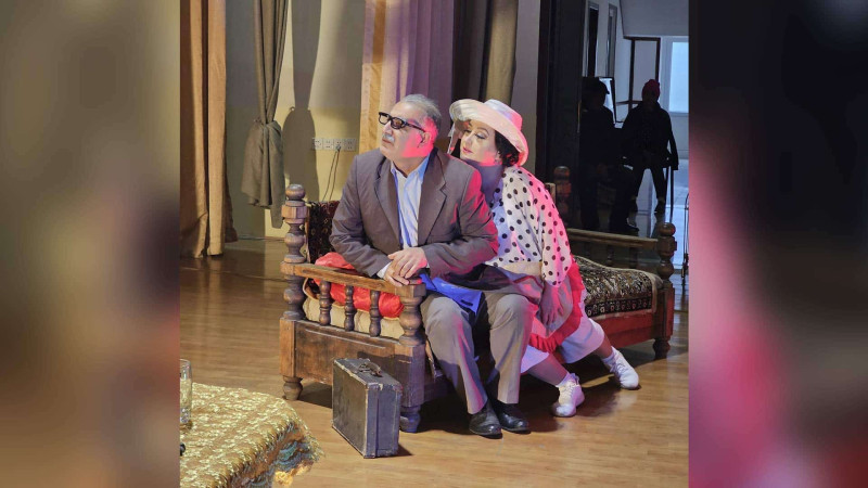 Sumqayıtın yaradıcı heyəti Qusar Dram Teatrının səhnəsində çıxış edib