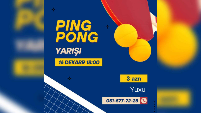 “Yuxu”da pinq-ponq yarışı baş tutacaq