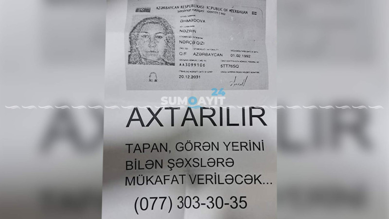 İtkin düşən 31 yaşlı qadın axtarılır