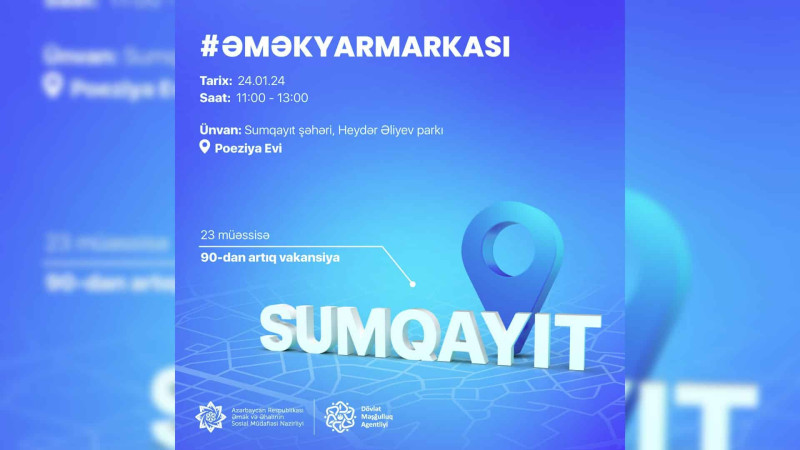 Sumqayıtda 90-dan artıq vakansiyaya işçi axtarılır