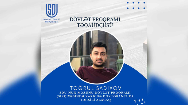 SDU məzunu dövlət proqramı çərçivəsində doktoranturada oxuyacaq