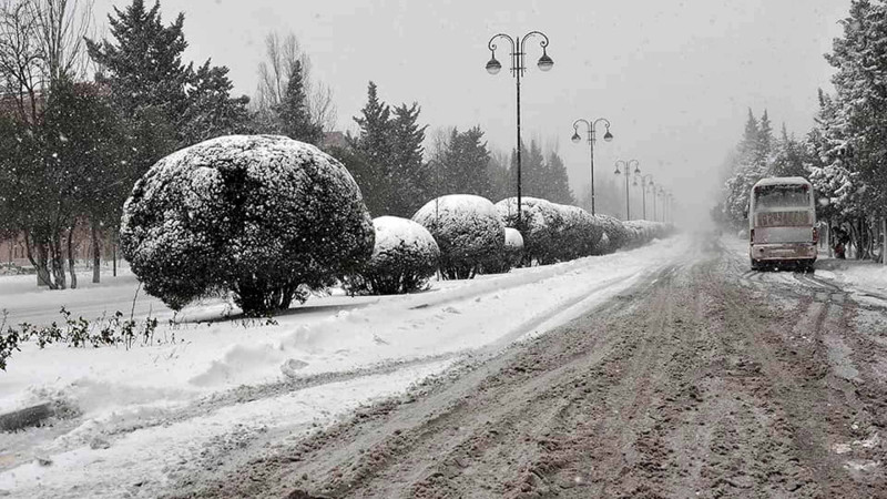 Sumqayıta qarlı hava gəlir