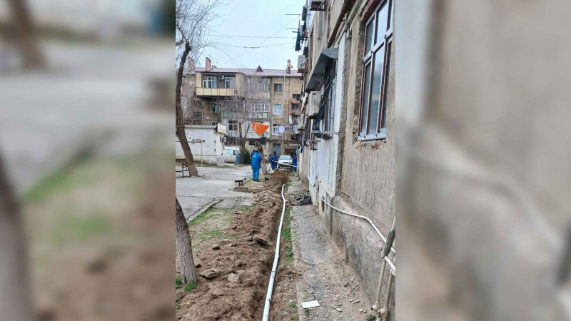 Birləşmiş məhəllədə su xətti çəkilib