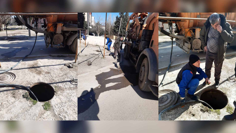 Sumqayıtda su xətti çəkilib, kanalizasiya təmizlənib