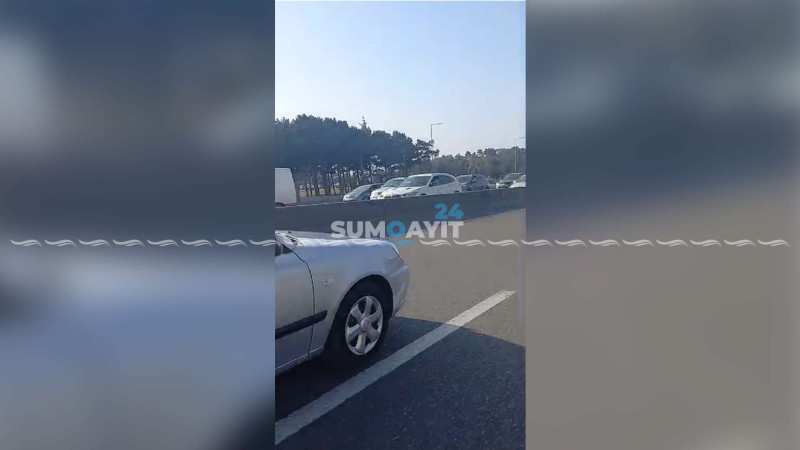 Bakı–Sumqayıt yolunda tıxac yaranıb