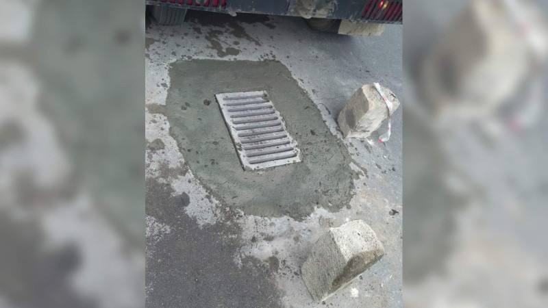 N. Nərimanov küçəsində yağış suları barmaqlığı təmir edilib