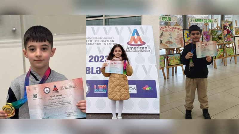 Məktəblilərimiz beynəlxalq olimpiadanın medalçıları olublar