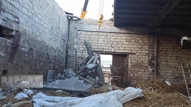 Ceyranbatan bağlarında ferma uçub, heyvanlar tələf olub