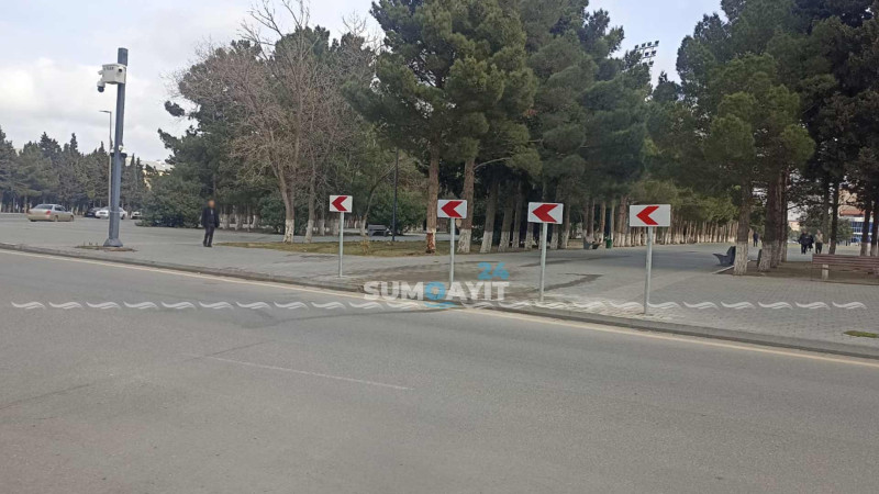 Yol istifadəçilərinə şad xəbər: bu döngəyə yol nişanı qoyulub